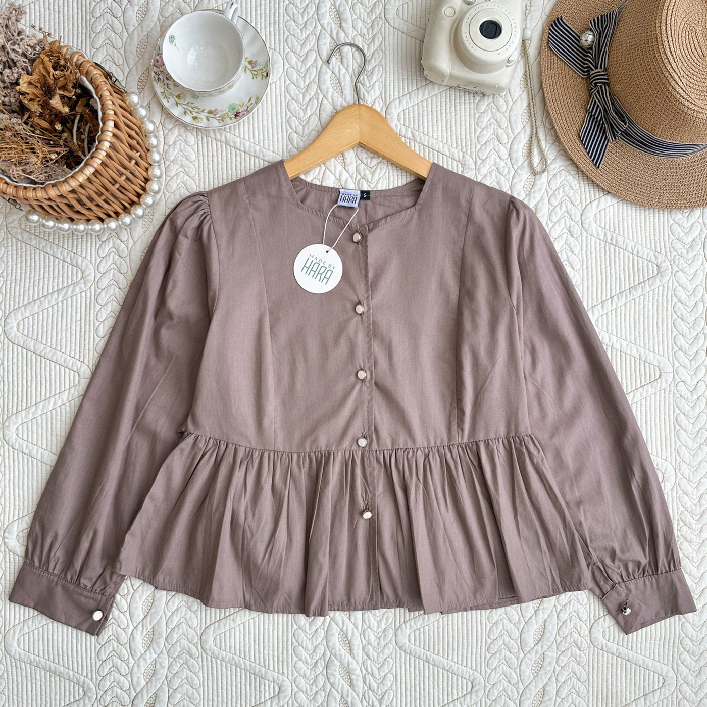 CHLOE BLOUSE PLAIN - HARASKIRT