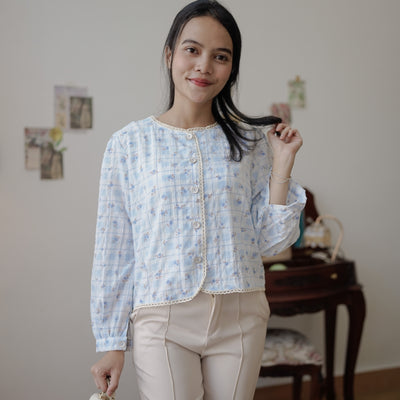 CHERRY BLOUSE ATASAN KOREA