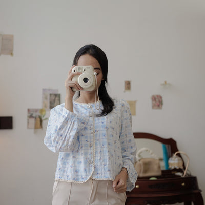 CHERRY BLOUSE ATASAN KOREA