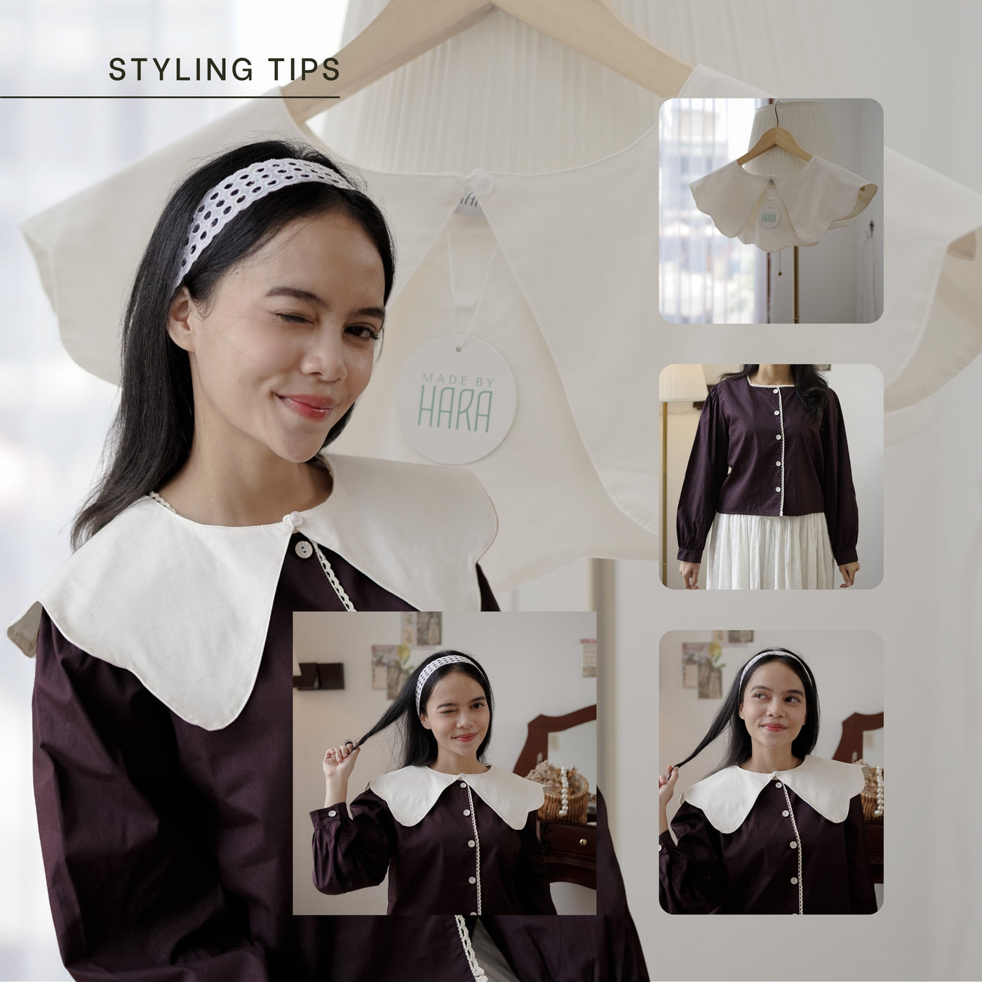 Madebyhara - Clam Fake Collar Detachable Kerah Palsu