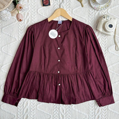 CHLOE BLOUSE PLAIN - HARASKIRT