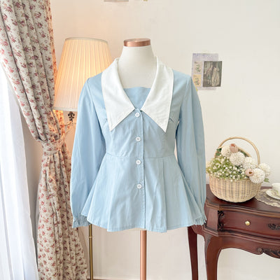 Madebyhara - Rumi Blouse Atasan Style Korea Kemeja Motif Gingham Haraskirt