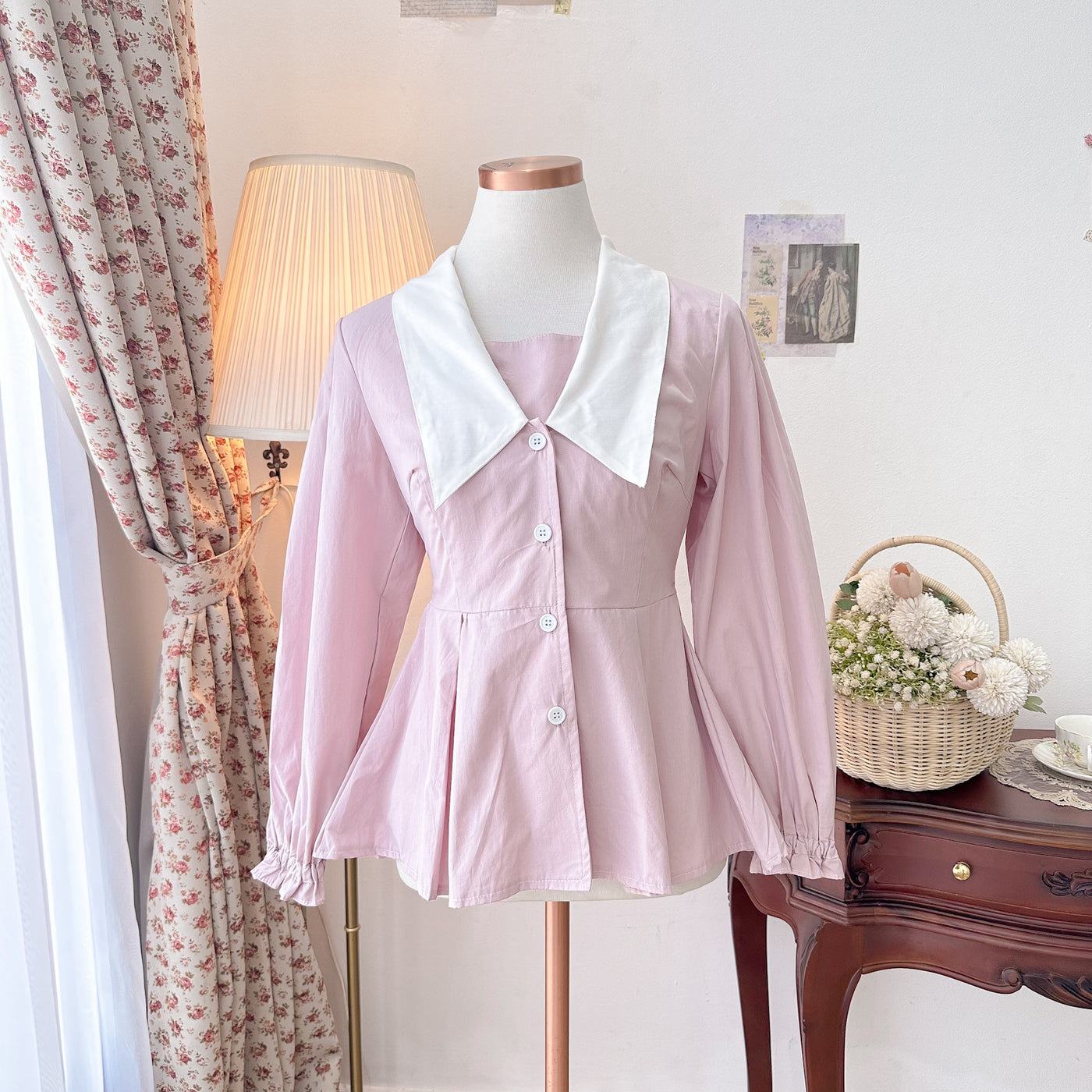 Madebyhara - Rumi Blouse Atasan Style Korea Kemeja Motif Gingham Haraskirt