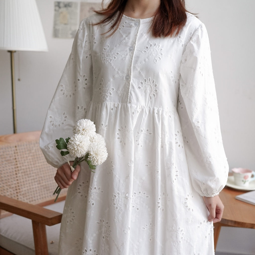 PUFFY DRESS MIDI KOREAN STYLE