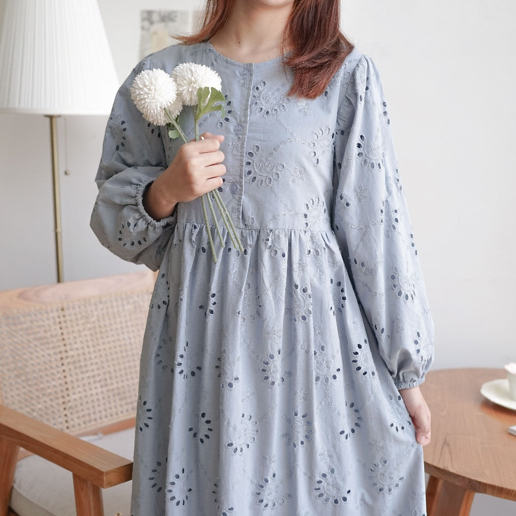 PUFFY DRESS MIDI KOREAN STYLE