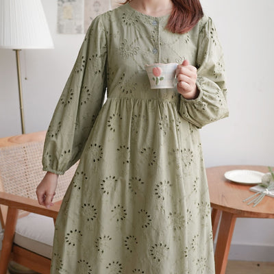 PUFFY DRESS MIDI KOREAN STYLE