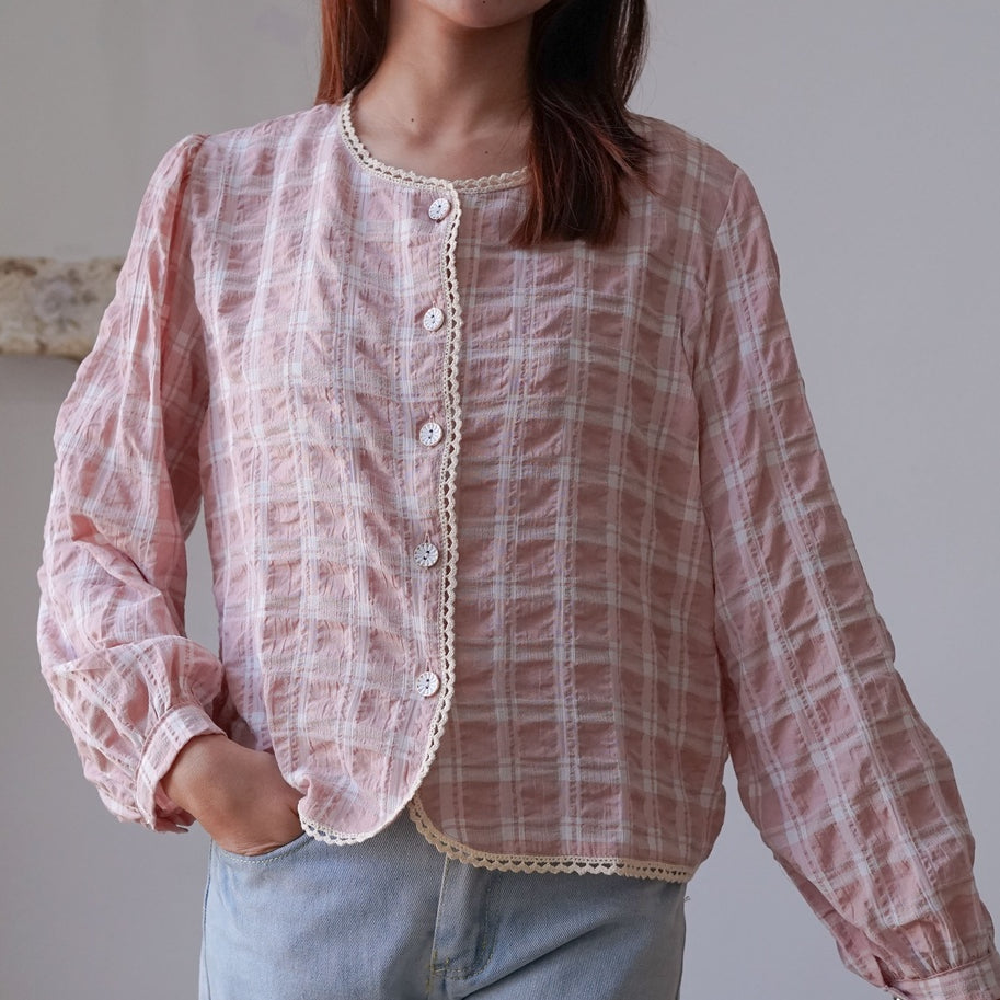 CHERRY BLOUSE ATASAN KOREA