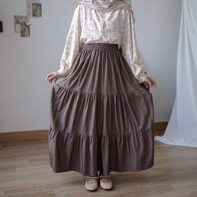 Madebyhara - Jangmi Skirt Rok Layer Panjang Premium Wanita Denim Look Korean Style Haraskirt