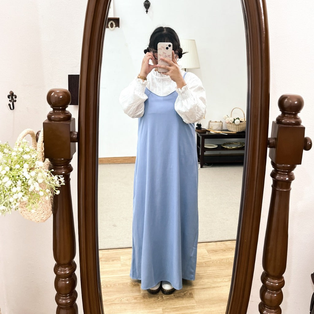 Madebyhara - Yerim Overall Dress Tanpa Lengan Bahan Denim Haraskirt