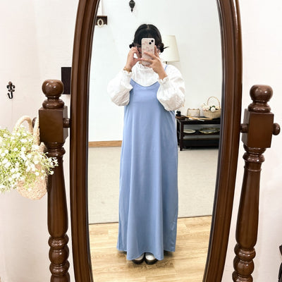 Madebyhara - Yerim Overall Dress Tanpa Lengan Bahan Denim Haraskirt