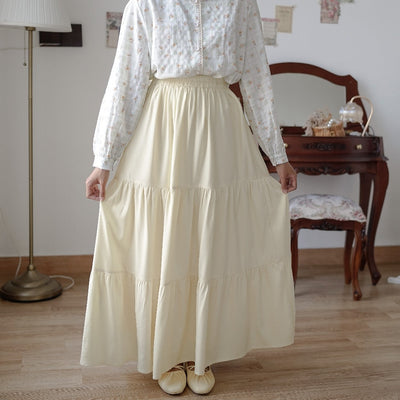 Madebyhara - Jangmi Skirt Rok Layer Panjang Premium Wanita Denim Look Korean Style Haraskirt