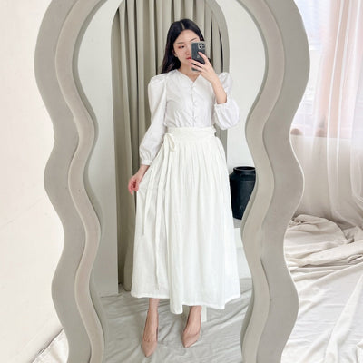 Madebyhara - Eunbi Hanbok Skirt Rok Lilit Korea Haraskirt