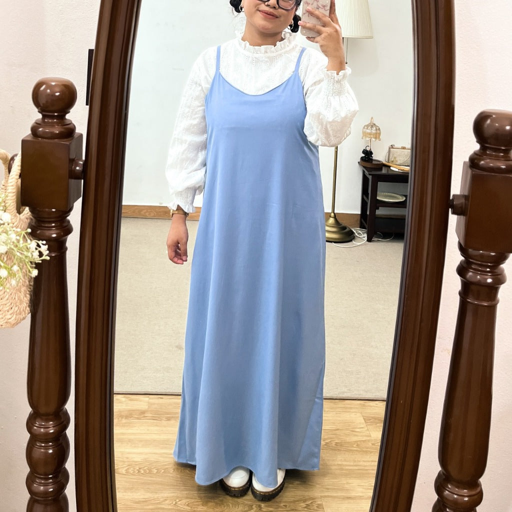 Madebyhara - Yerim Overall Dress Tanpa Lengan Bahan Denim Haraskirt