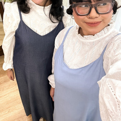 Madebyhara - Yerim Overall Dress Tanpa Lengan Bahan Denim Haraskirt