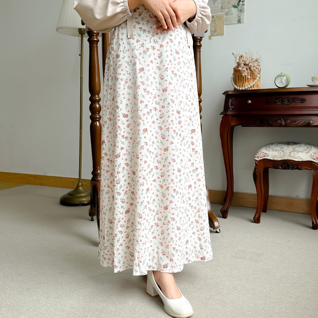 Bella Skirt - Midi dan Big Size Rok A Line Korean Style - Haraskirt