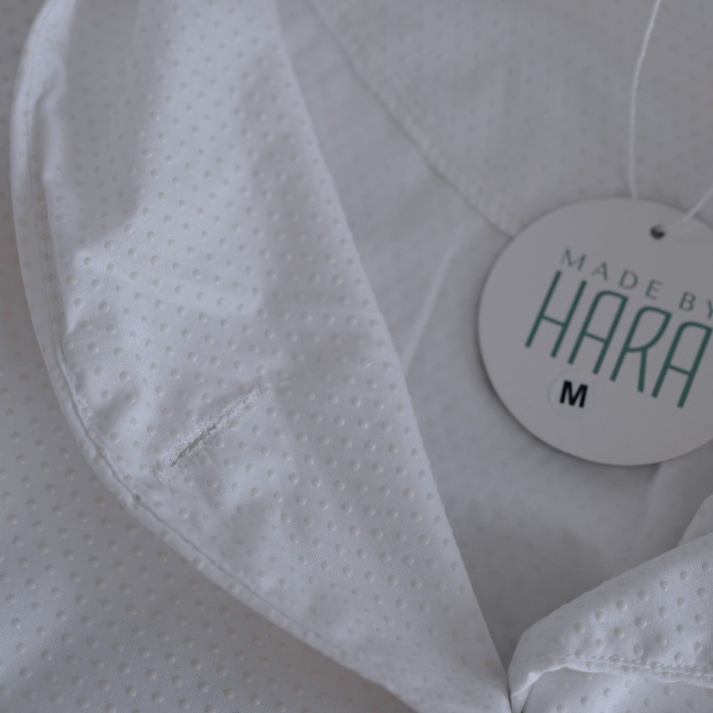 Madebyhara - Poplin Polka White Kemeja Style Korea