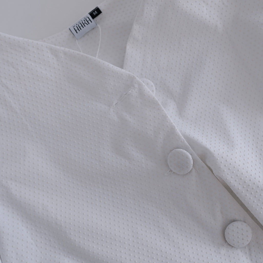 Madebyhara - Poplin Polka White Kemeja Style Korea