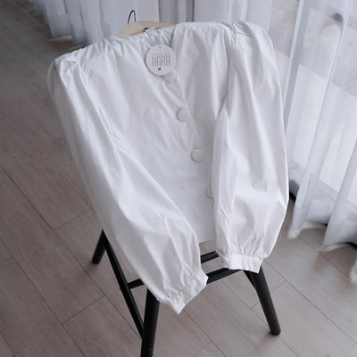 Madebyhara - Poplin Polka White Kemeja Style Korea
