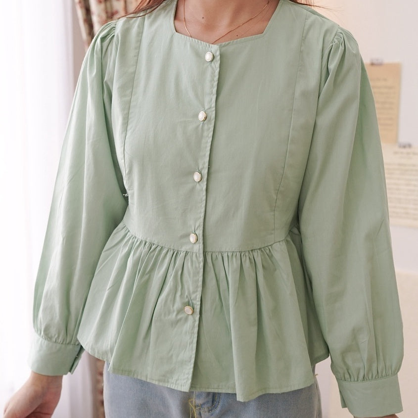 CHLOE BLOUSE PLAIN - HARASKIRT