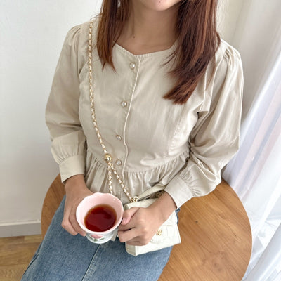 CHLOE BLOUSE PLAIN - HARASKIRT