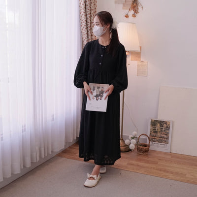 PUFFY DRESS MIDI KOREAN STYLE