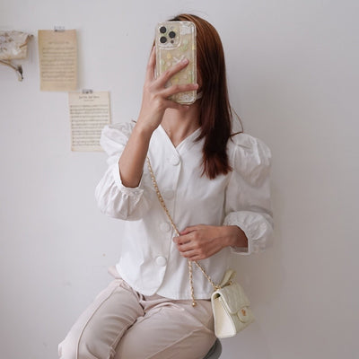 POPLIN BLOUSE - BLOUSE KEMEJA STYLE KOREA HARASKIRT