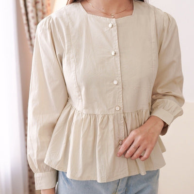 CHLOE BLOUSE - KEMEJA STYLE KOREA HARASKIRT (ALL COLOR)